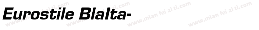 Eurostile BlaIta字体转换